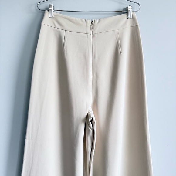 NWT MESHKI Katarina Wide Leg Suiting Pants Sand Size M High Rise Pleated - Picture 7 of 16